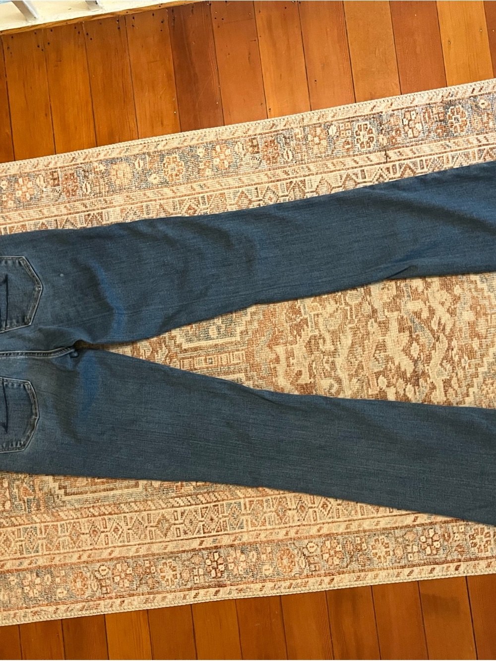 American Eagle Outfitters Women's Dark Blue Flare Jeans - Picture 2 of 5